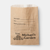 Aangepaste naam Garden Seed Bag Envelope Bedankzakje (Voorkant)