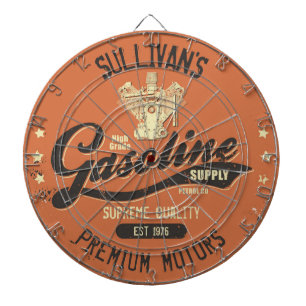 Aangepaste naam Gasoline Motors Retro Mechanic Gar Dartbord