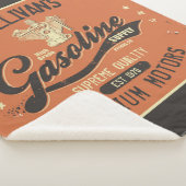 Aangepaste naam Gasoline Motors Retro Mechanic Gar Sherpa Deken (3/4)