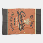 Aangepaste naam Gasoline Motors Retro Mechanic Gar Theedoek (Horizontaal)