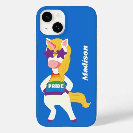 Aangepaste naam Gay Unicorn Case-Mate iPhone Case (Achterkant)