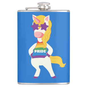 Aangepaste naam Gay Unicorn Heupfles