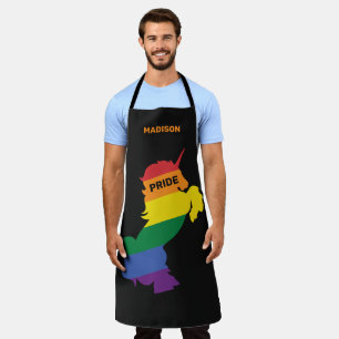 Aangepaste naam Gay Unicorn Schort