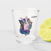 Aangepaste naam Gay Unicorn Shot Glas (Voorkant)