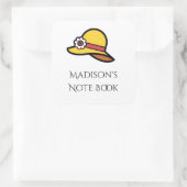 Aangepaste naam geel pet sjabloon sticker (Tas)