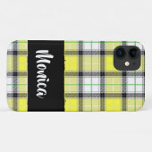 Aangepaste naam geel vlakpatroon Case-Mate iPhone case (Achterkant (horizontaal))