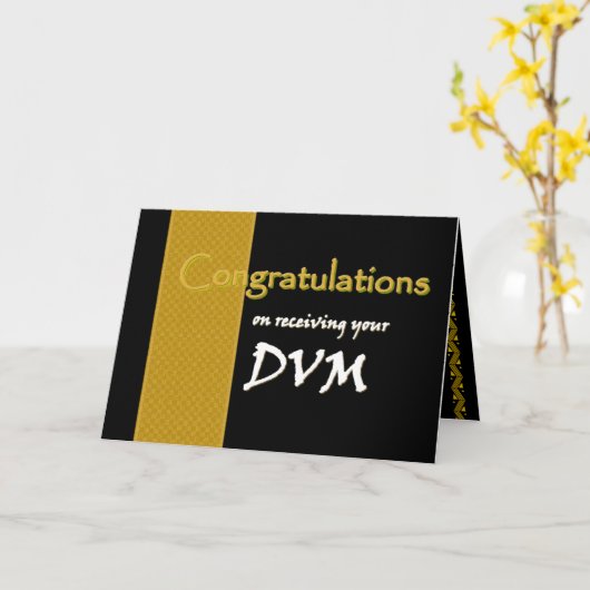 AANGEPASTE NAAM - Gefeliciteerd - DVM Kaart (Gele Bloem)