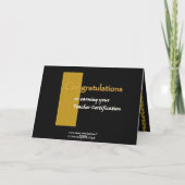 AANGEPASTE NAAM Gefeliciteerd LERARENCERTIFICERING Kaart (Achterkant)