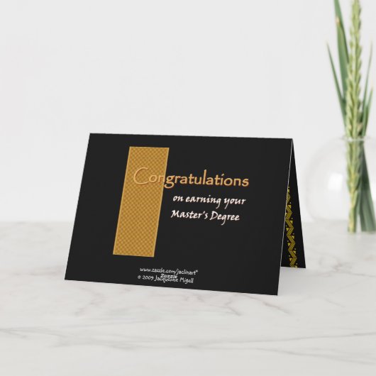 AANGEPASTE NAAM Gefeliciteerd - Master's Degree Kaart (Achterkant)
