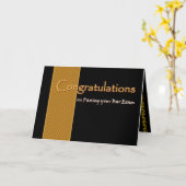 AANGEPASTE NAAM - Gefeliciteerd met je slagen voor Kaart (Gele Bloem)