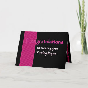 AANGEPASTE NAAM Gefeliciteerd - Nursing Degree Kaart