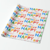 Aangepaste naam Gefeliciteerd verjaardag Cadeaupapier (Uitgerold)