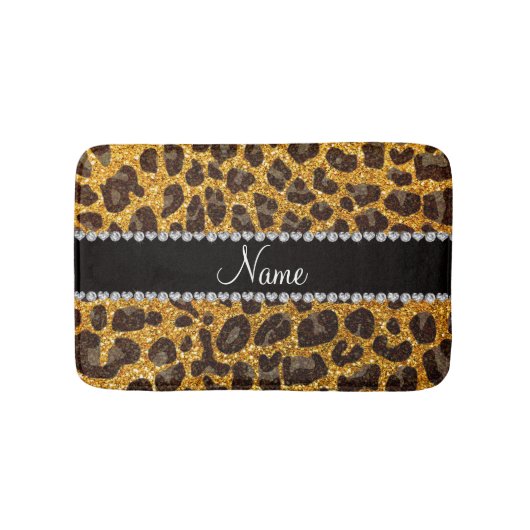 Aangepaste naam gele glittersplaat badmat (Voorkant)