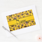 Aangepaste naam gele piratenschepen rechthoekige sticker (Envelop)