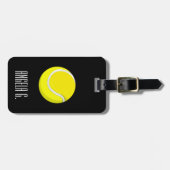 Aangepaste naam Gele Tennisbal Bagagelabel (Voorkant horizontaal)