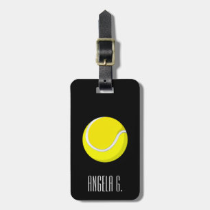 Aangepaste naam Gele Tennisbal Bagagelabel