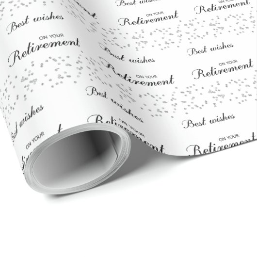 Aangepaste naam, gepensioneerde gefeliciteerd zwar cadeaupapier (Rol Hoek)