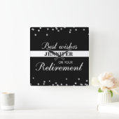 Aangepaste naam, gepensioneerde gefeliciteerd zwar vierkante klok (Huis)