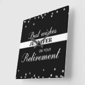 Aangepaste naam, gepensioneerde gefeliciteerd zwar vierkante klok (Hoek)