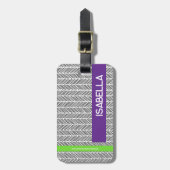 Aangepaste naam | Gepersonaliseerd Bagagelabel (Voorkant verticaal)