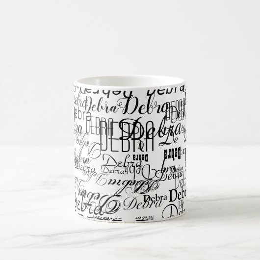 Aangepaste naam . gepersonaliseerde basic wit koffiemok (Center)