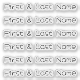 AANGEPASTE NAAM — Gepersonaliseerde labels Sticker