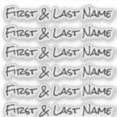 AANGEPASTE NAAM — Gepersonaliseerde labels Sticker (Voorkant)