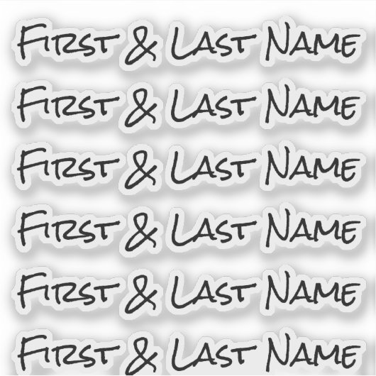 AANGEPASTE NAAM — Gepersonaliseerde labels Sticker (Voorkant)