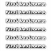 AANGEPASTE NAAM — Gepersonaliseerde labels Sticker (Voorkant)