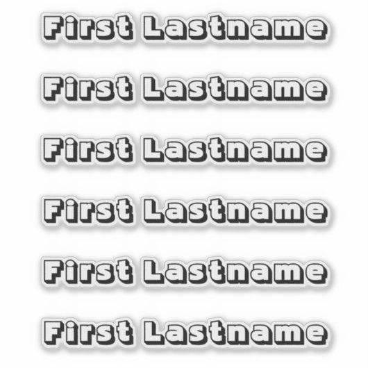 AANGEPASTE NAAM — Gepersonaliseerde labels Sticker (Voorkant)