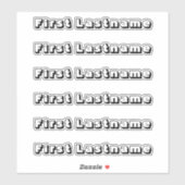 AANGEPASTE NAAM — Gepersonaliseerde labels Sticker (Vel)