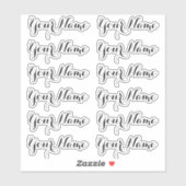 AANGEPASTE NAAM — Gepersonaliseerde labels Sticker (Vel)