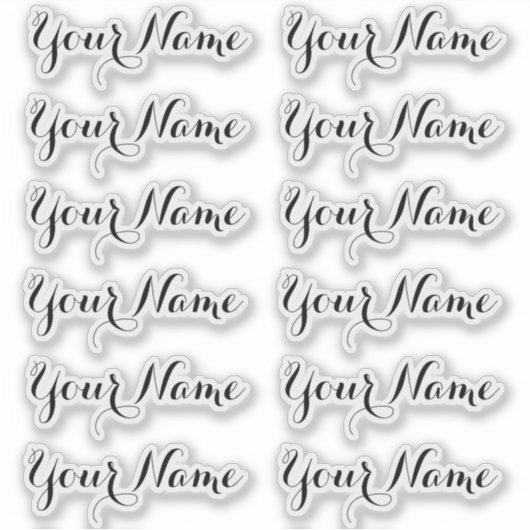 AANGEPASTE NAAM — Gepersonaliseerde labels Sticker (Voorkant)