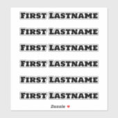 AANGEPASTE NAAM — Gepersonaliseerde labels Sticker (Vel)