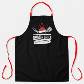 Aangepaste naam gepersonaliseerde meme BBQ Black C Schort (Voorkant)