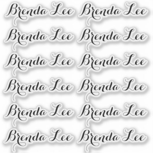 AANGEPASTE NAAM — Gepersonaliseerde naamlabels Sti Sticker (Voorkant)