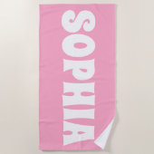 Aangepaste naam Gepersonaliseerde Pool Verjaardag  Strandlaken (Voorkant)