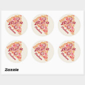 Aangepaste naam gestileerde pizza stickers (Vel)