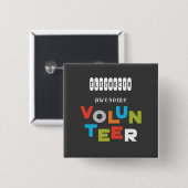 Aangepaste naam, Geweldige volumeregeling Vierkante Button 5,1 Cm (Voorkant /achterkant)