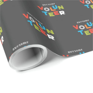 Aangepaste naam, geweldige vrijwilligerswaardering cadeaupapier