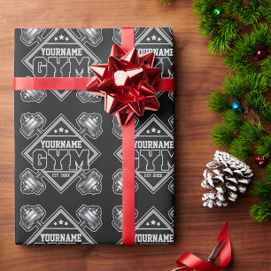 Aangepaste NAAM Gewichtheffen Thuis Crossfit Gym Cadeaupapier