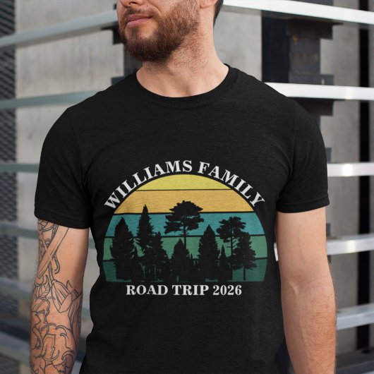 Aangepaste naam gez vacances berg Road Trip T-shirt