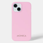 Aangepaste naam girly roze Case-Mate iPhone case (Achterkant)