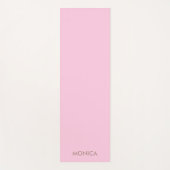 Aangepaste naam girly roze yogamat (Voorkant)