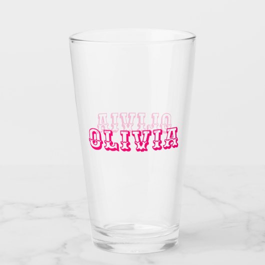 Aangepaste naam glas (Voorkant)