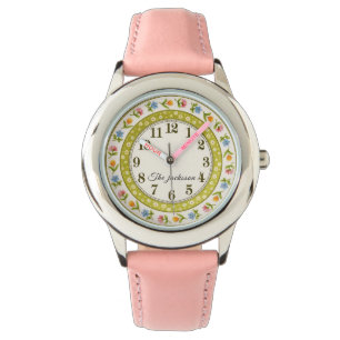 Aangepaste naam Glitter Strap Kinder horloge