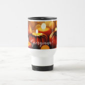 Aangepaste naam Glowing Pumpkins Autumnal Bokeh Ef Reisbeker (Center)