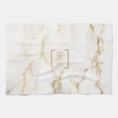 Aangepaste naam Gold Effect Marble Name Theedoek (Horizontaal)