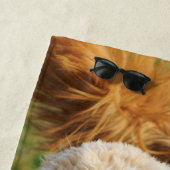 Aangepaste naam Golden Doodle Dog Strandlaken (In situ)