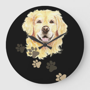 Aangepaste Naam Golden Retriever Hond Huisdier Die Grote Klok